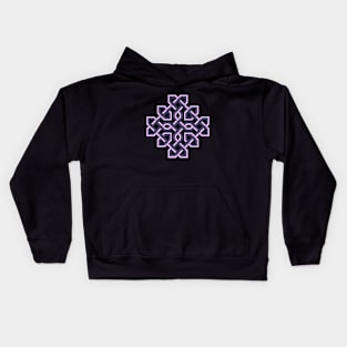 Celtic Cross Weaved Purple Kids Hoodie